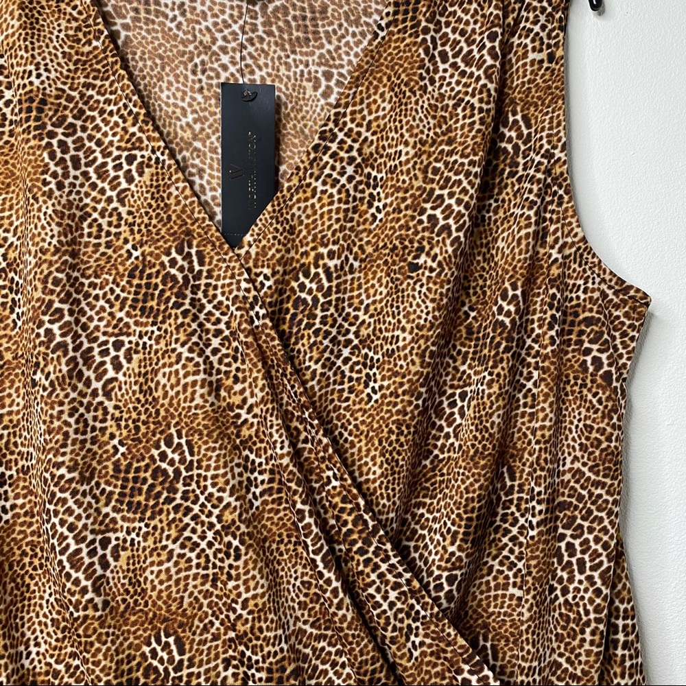 Nwt animal print blouse Worthington xl